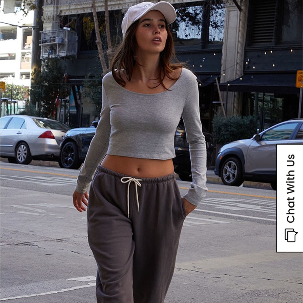 John Galt Silver Jillian Long Sleeve Top